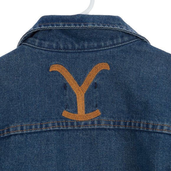 Wrangler Yellowstone Dutton Ranch Jean Denim Jacket Size Large - Picture 8 of 8